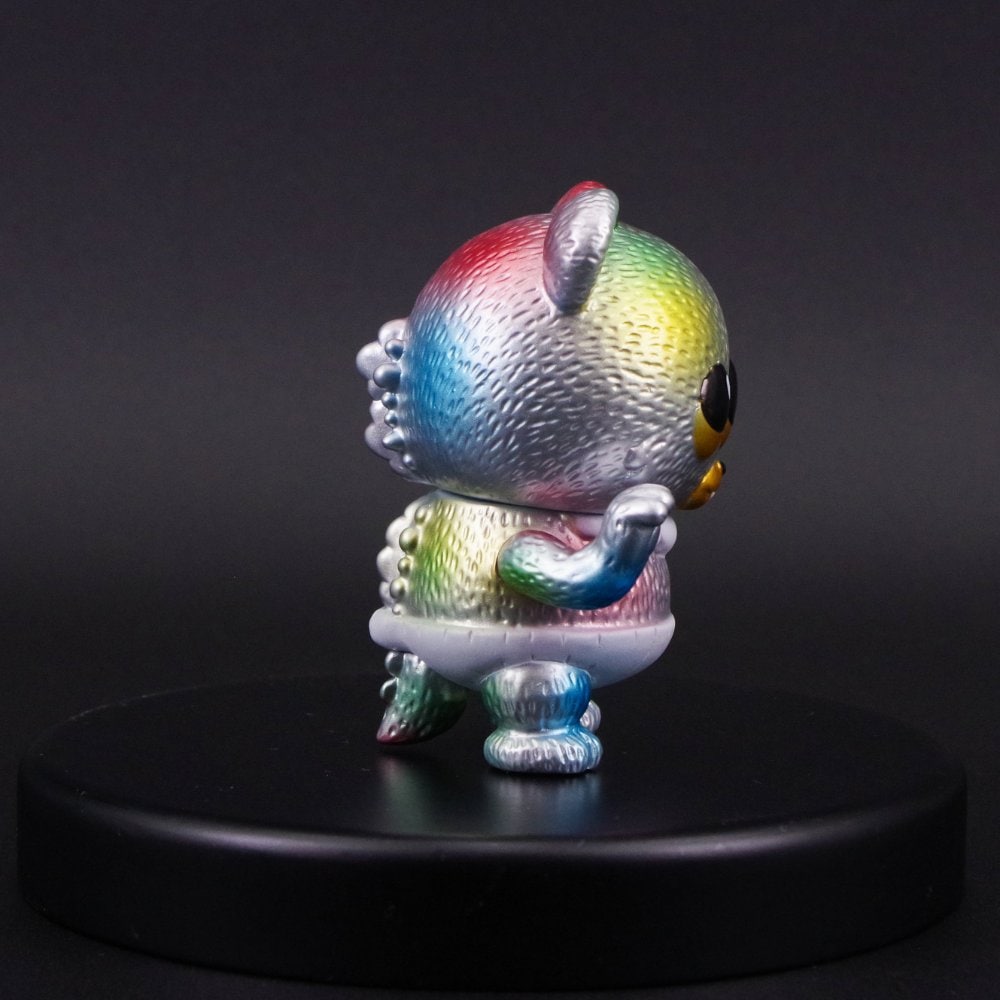 アートジャンキー　きゃんぺい＆きゃんた　虹色メタリックカラー　ソフビ ソフビ/ART JUNKIE アートジャンキー/ちびクマラ/シルバー｜墓場