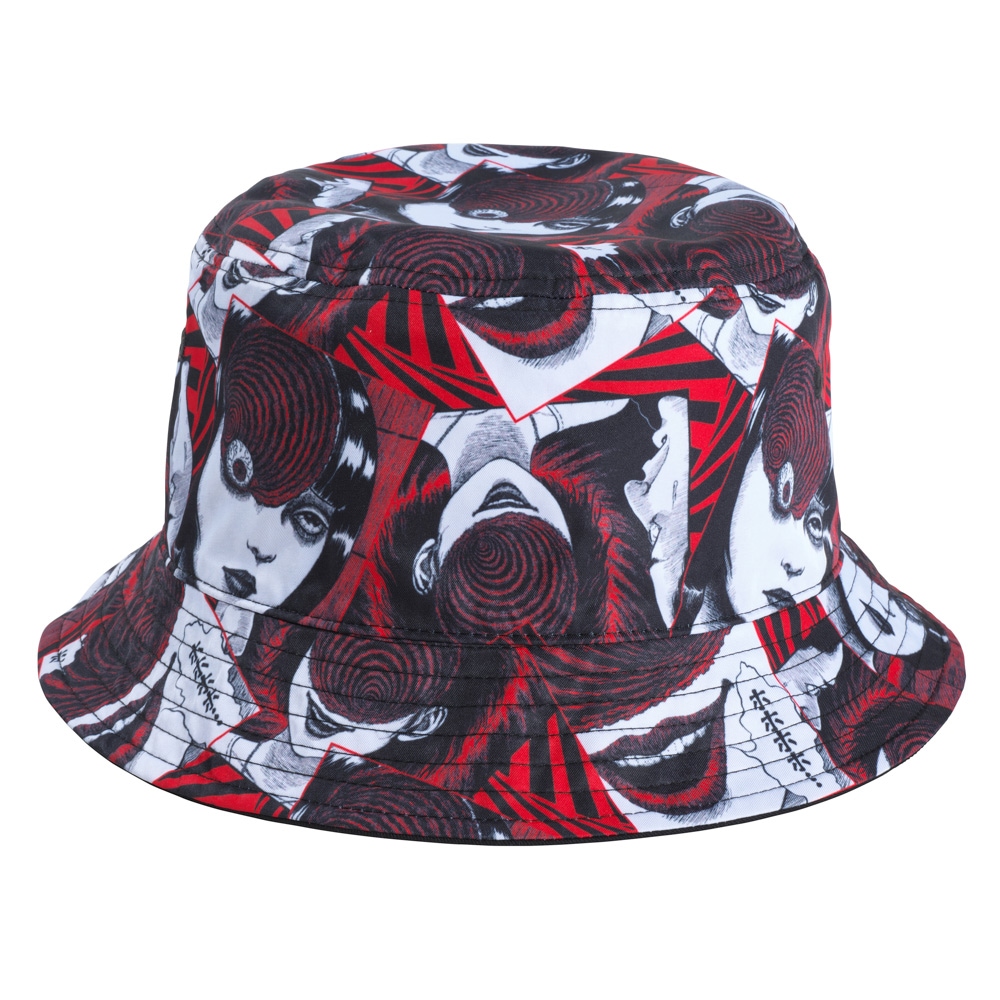 伊藤潤二 うずまき リバーシブルバケットハット 『ギョ』のクリアカード付 伊藤潤二/うずまきリバーシブルバケットハット｜墓場の画廊ONLINE STORE
