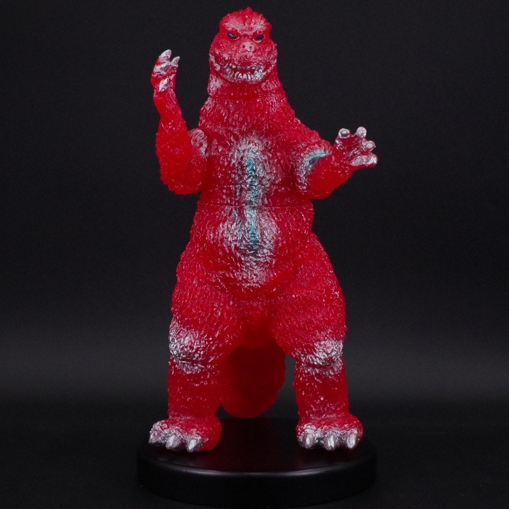 ソフビ/てんつく工芸/ニセゴジラ ソフビキット/クリアーレッド｜墓場の