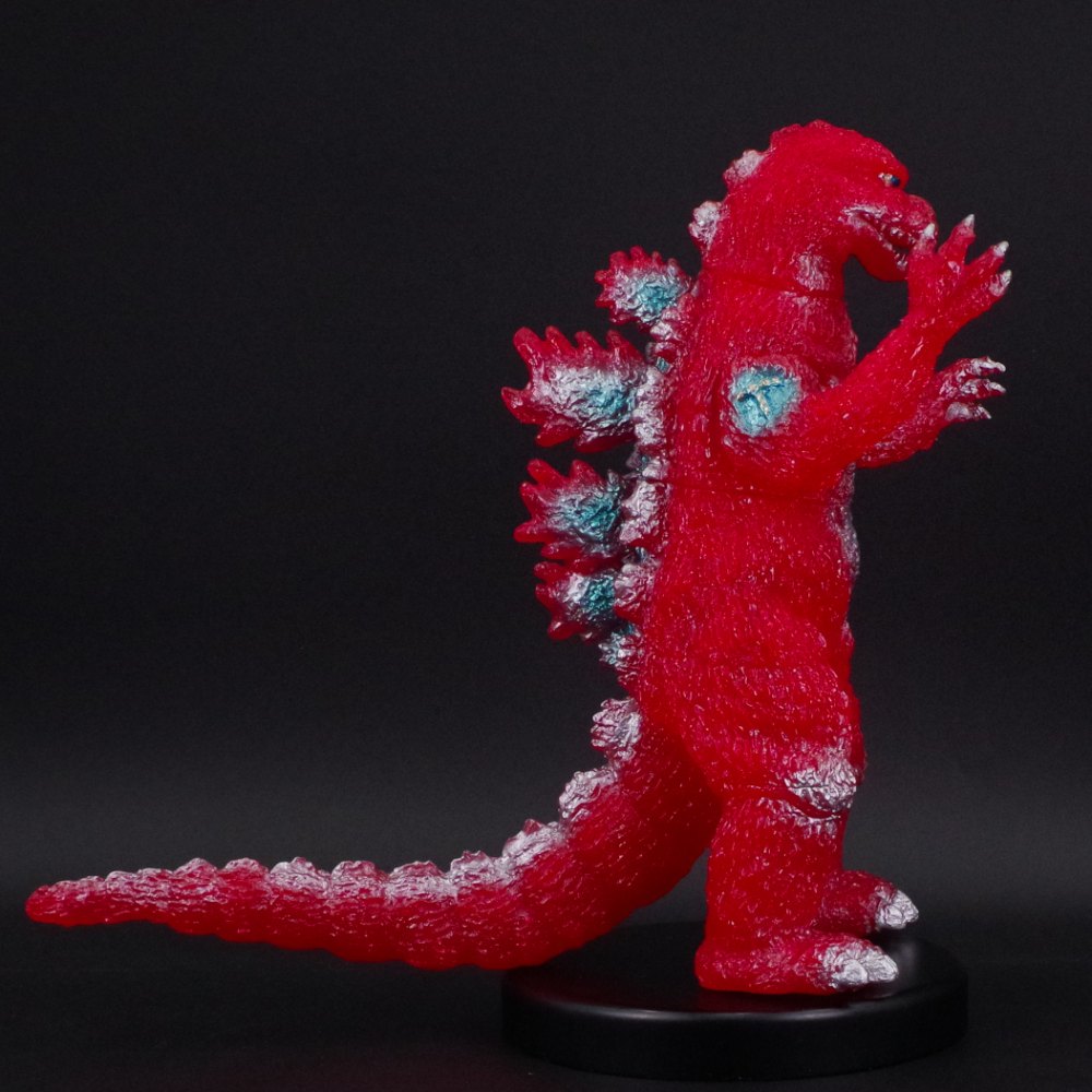 ソフビ/てんつく工芸/ニセゴジラ ソフビキット/クリアーレッド｜墓場の