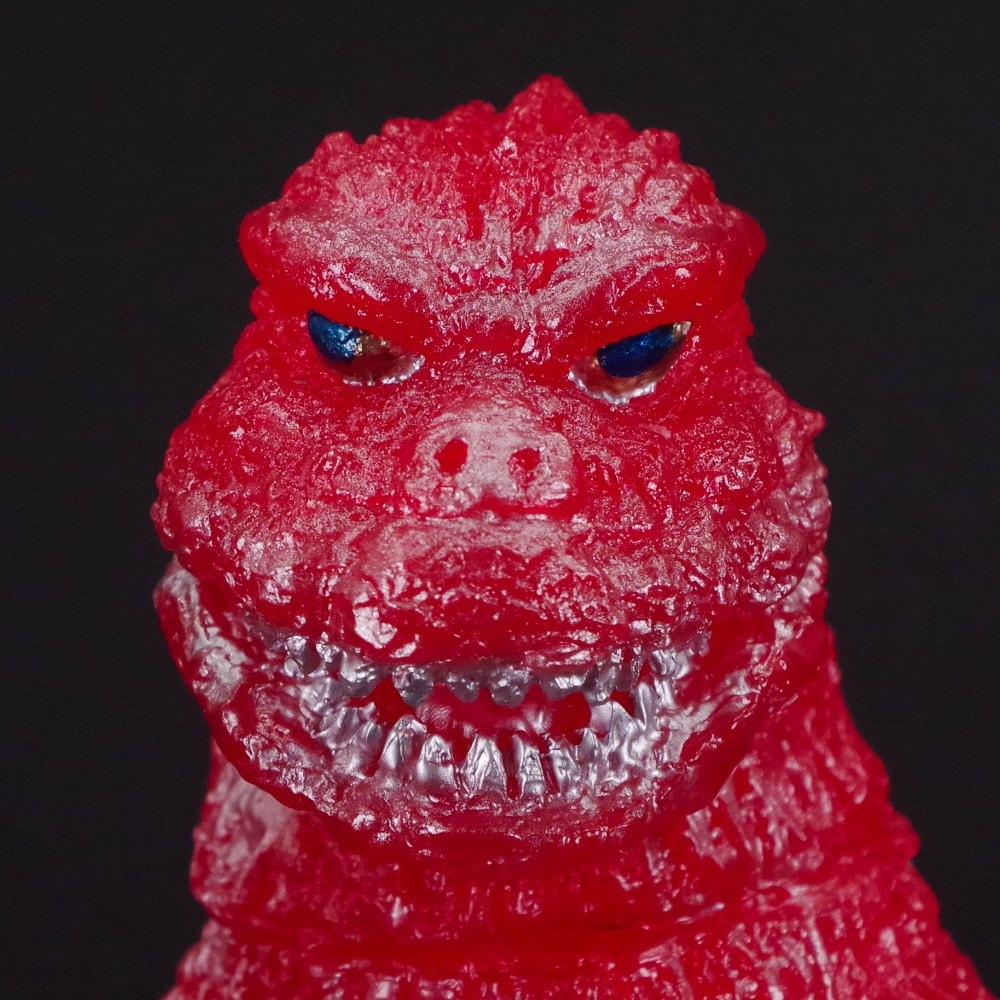 ソフビ/てんつく工芸/ニセゴジラ ソフビキット/クリアーレッド｜墓場の