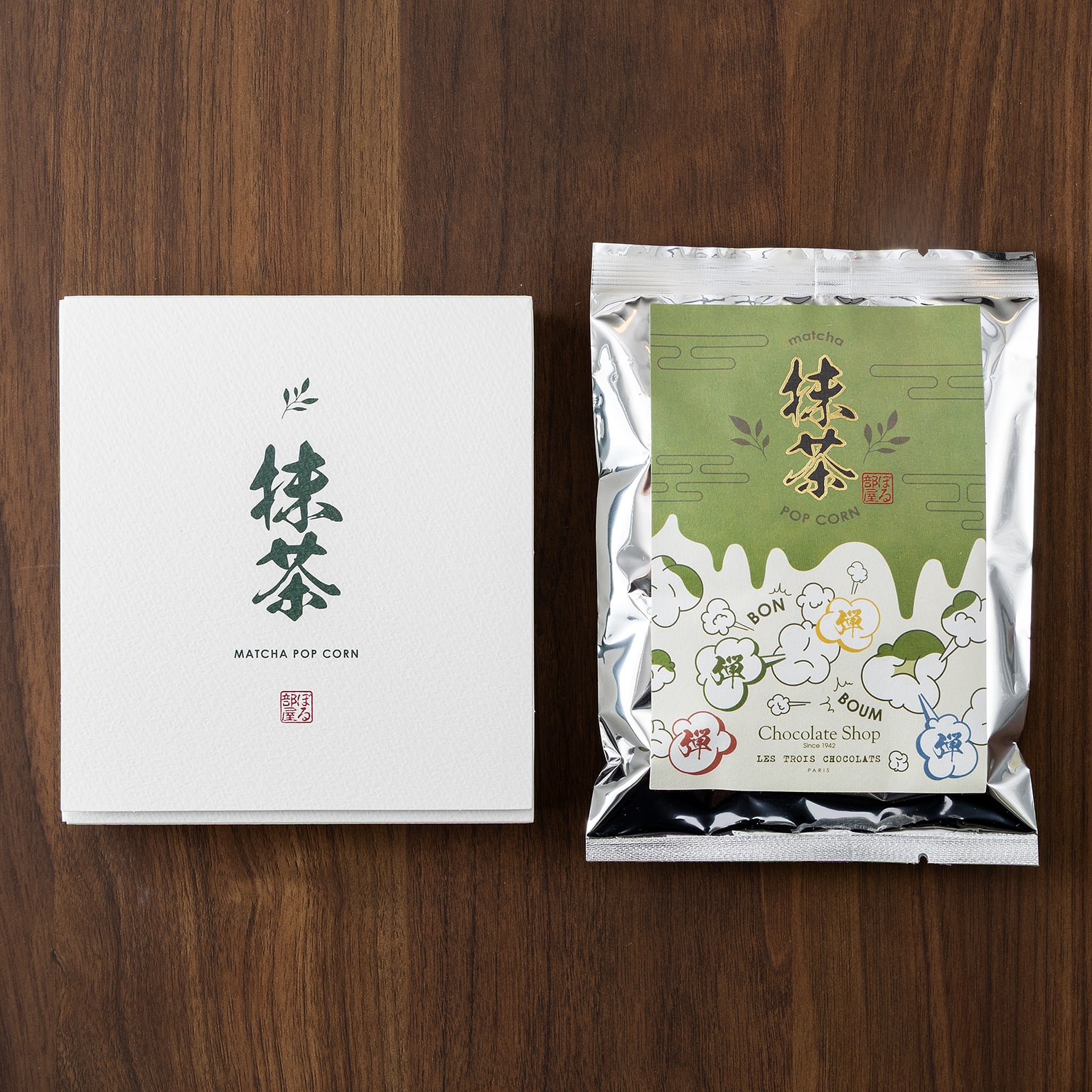 ぼる部屋　ポップコーン八女抹茶（箱入り）