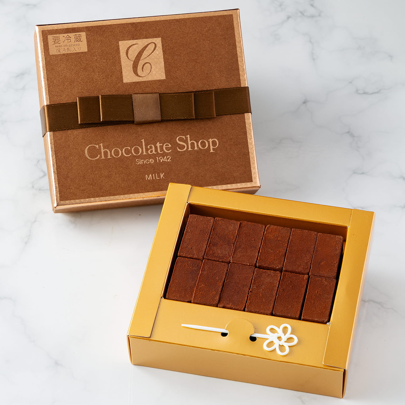 博多の石畳12粒入り（生チョコミルク）