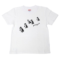 ☆薄いグリーンTのペンギン☆Tシャツとデニムのリメイクトートバック