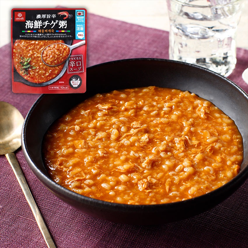 【送料無料】【同梱不可】グルメなお粥食べ比べセット4袋(海鮮チゲ・コムタン・帆立がゆ・鶏だし粥各1袋)