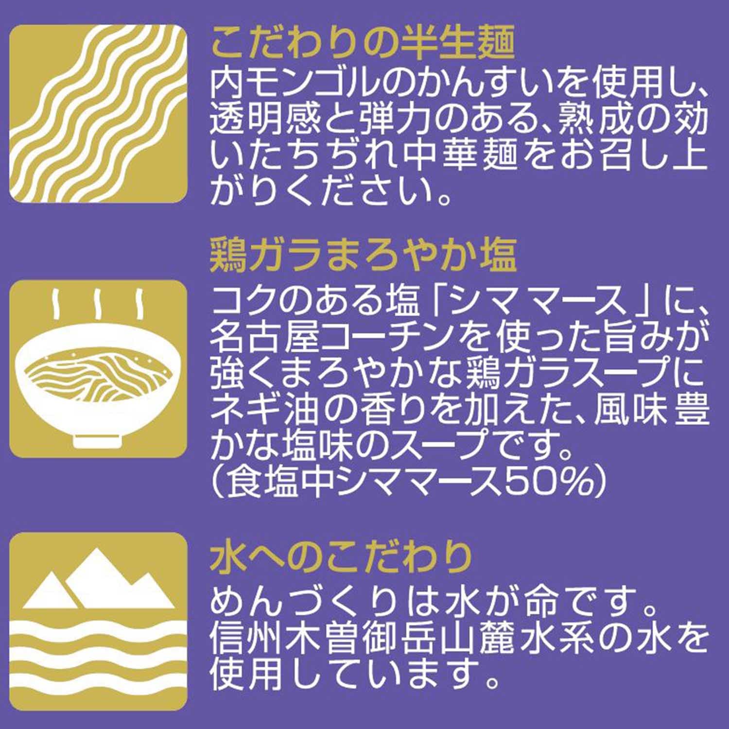 生粋麺太らーめんしお 100g×6袋