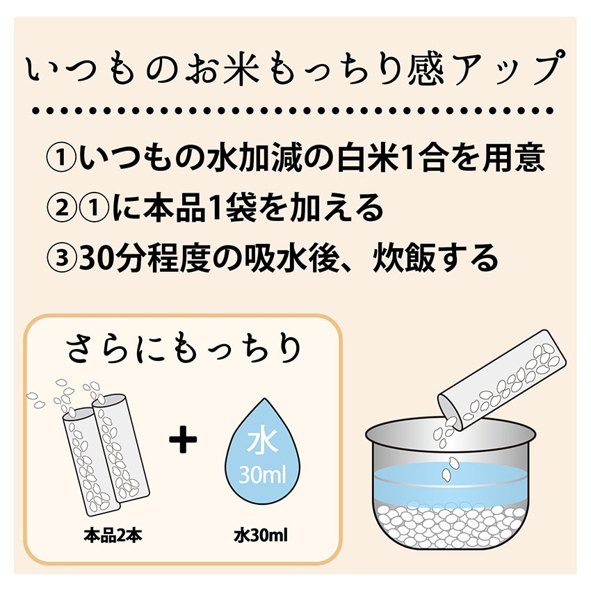 無洗米もち米個包装タイプ 180g(30g×6)