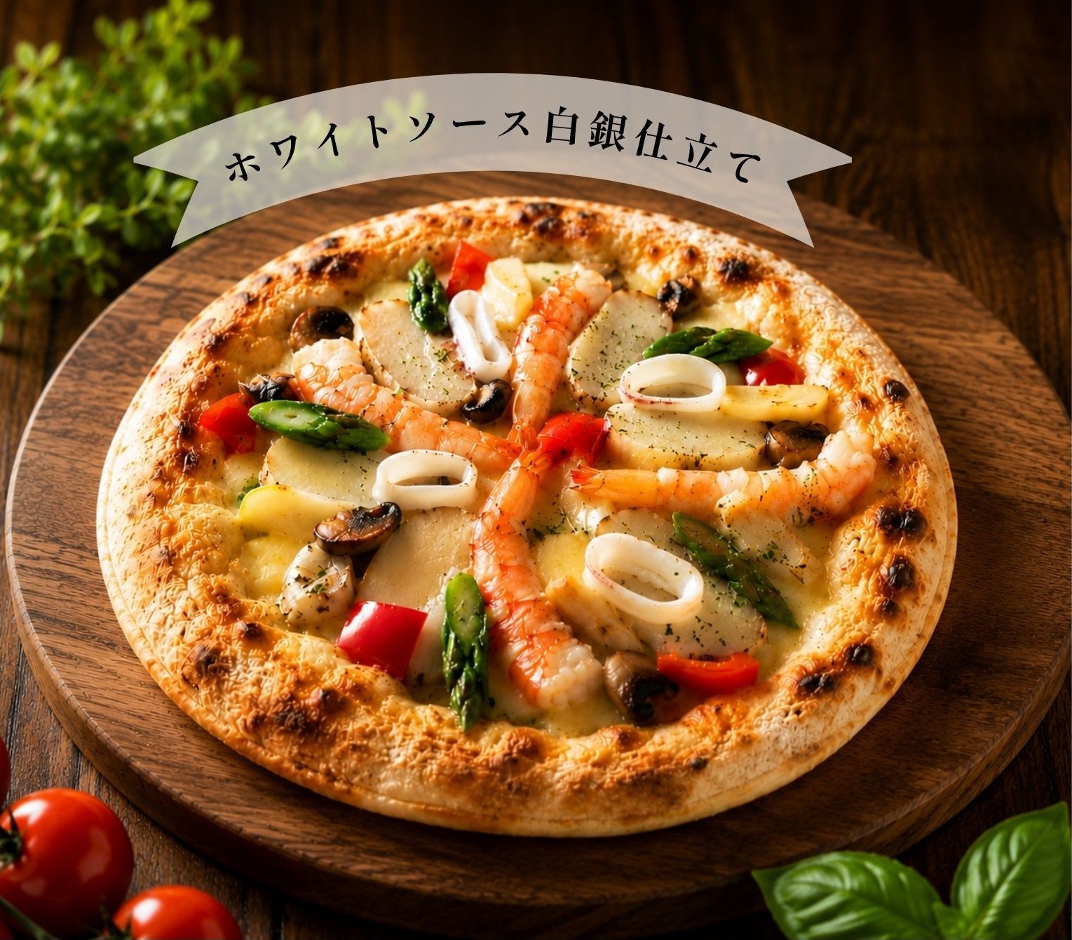 窯鉾PIZZAホワイトソース 白銀仕立て <冷凍便配送>
