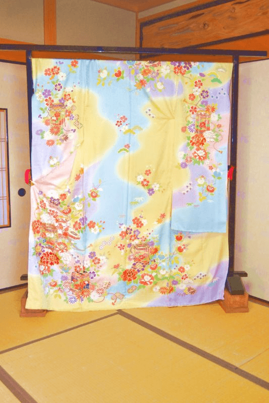 吉澤友禅　川島織物　正絹　フルセット　貝桶　金駒刺繍 吉澤友禅 川島織物 正絹 フルセット 貝桶 金駒刺繍 吉澤友禅