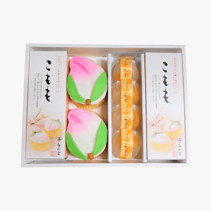 桃かすてら・こもも・びわゼリー詰合せ