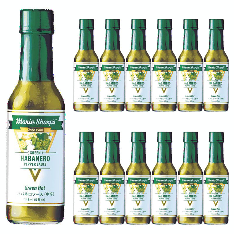 ハバネロソース／グリーンホット（中辛）12本セット【マリー