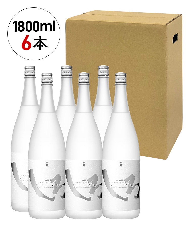 白岳 本格焼酎 25% 1800ml 6本入り 白岳しろ 25度 1800ml 6本入りケース | HAKUTAKE ONLINE SHOP