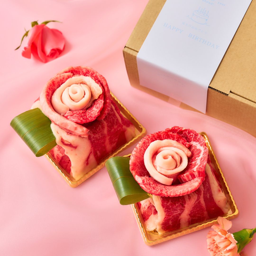 送料無料！【誕生日祝い】Heartfelt ミニミニ肉ケーキ 『頂花-相咲き-』500g