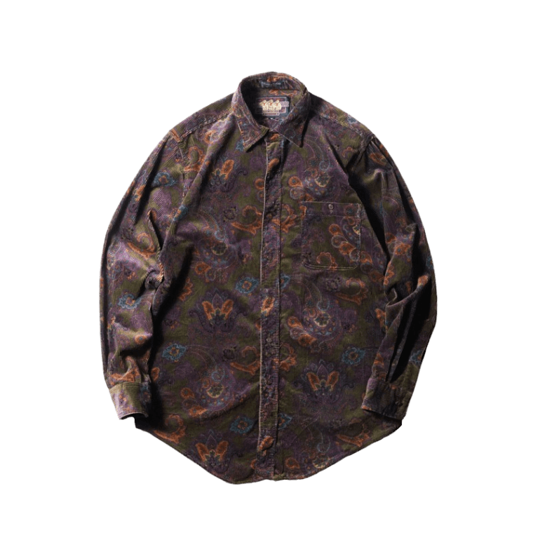 Ralph Lauren / Corduroy Shirt / Paisley Brown / Medium / Used