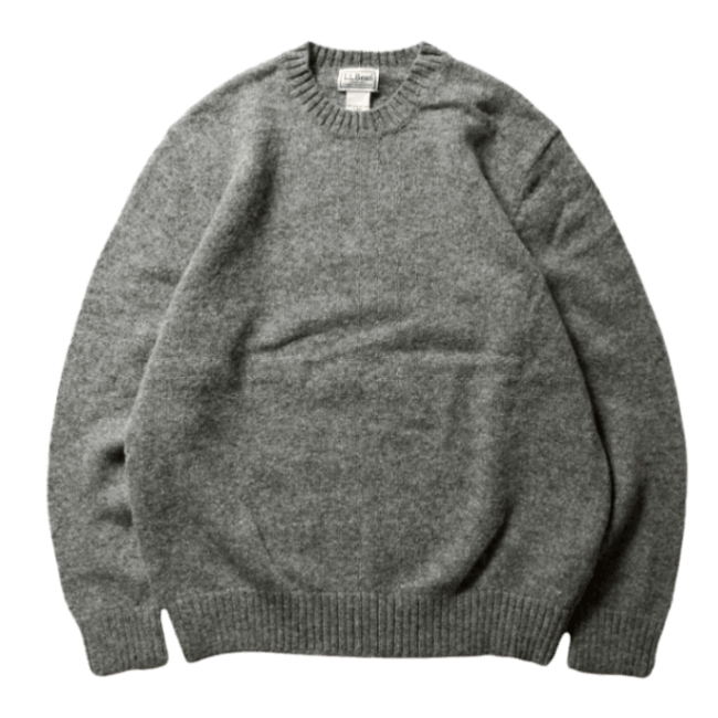 L.L.Bean / Shetland Wool Knit / Large / Grey / Used