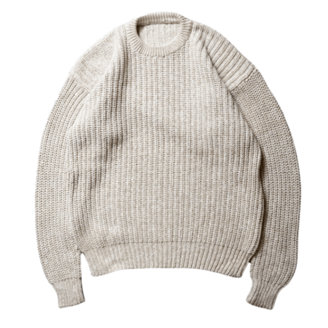 No Brand / Plain Cable Knit / Beige / Large相当 / Used