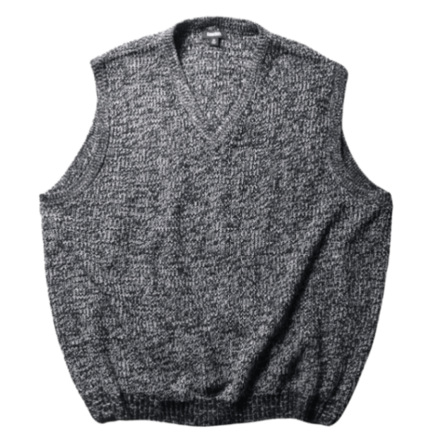 Oversize Plain Knit Vest / Grey / 4XL / Used