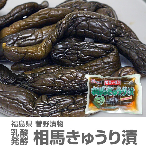(漬物) (1袋) ウメェきゅうりの一本漬け「菅野漬物 相馬きゅうり漬」263g 賞味期限6か月前後 (福島県) 