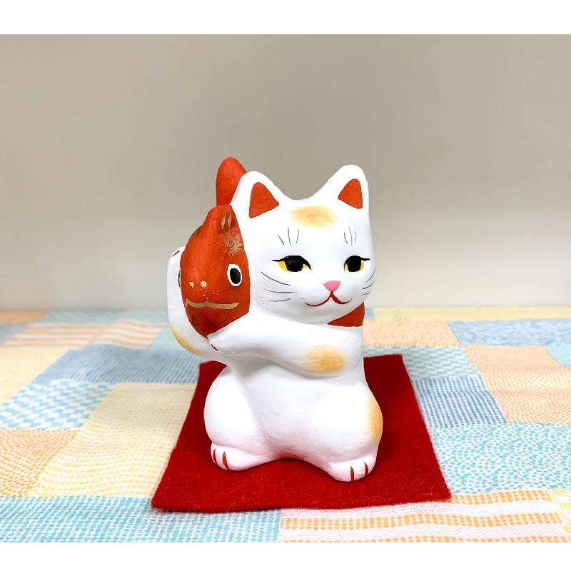 ★お取り寄せ★土人形招き猫・たいかつぎくん