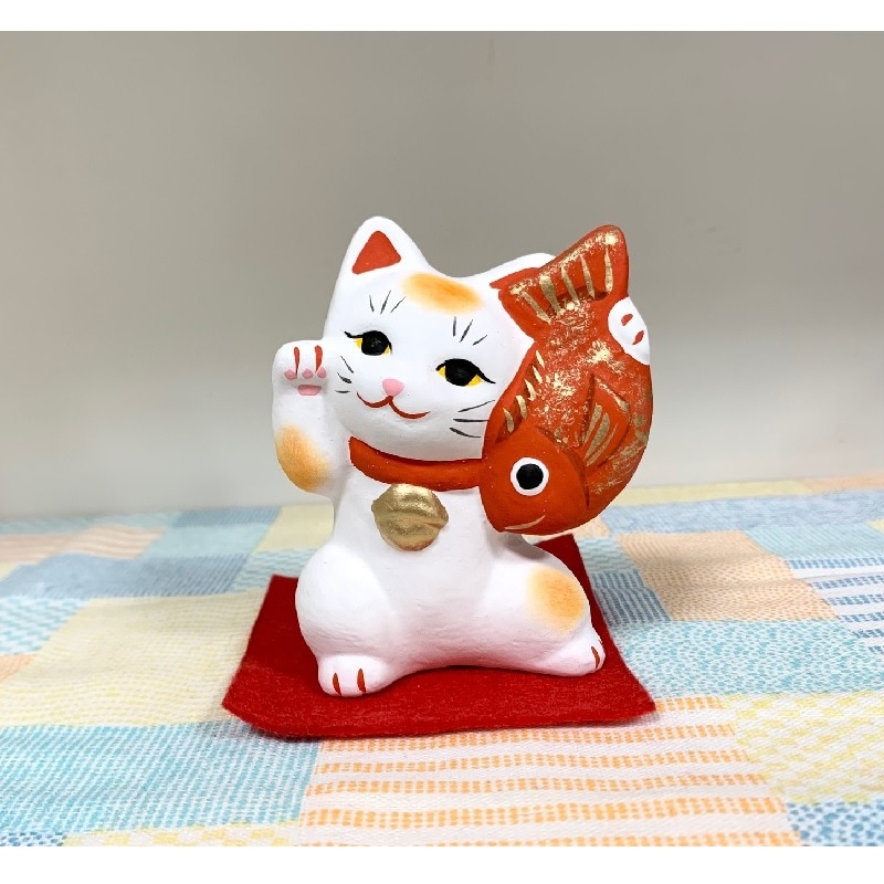 ★お取り寄せ★土人形招き猫・たいもちくん