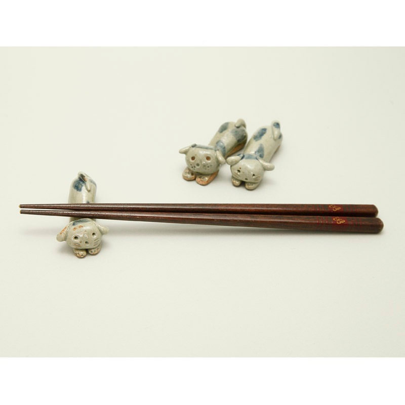 箸置き（いぬ）-石見焼- | 石見焼 | 浜田市観光協会 特産品販売所 はまとく