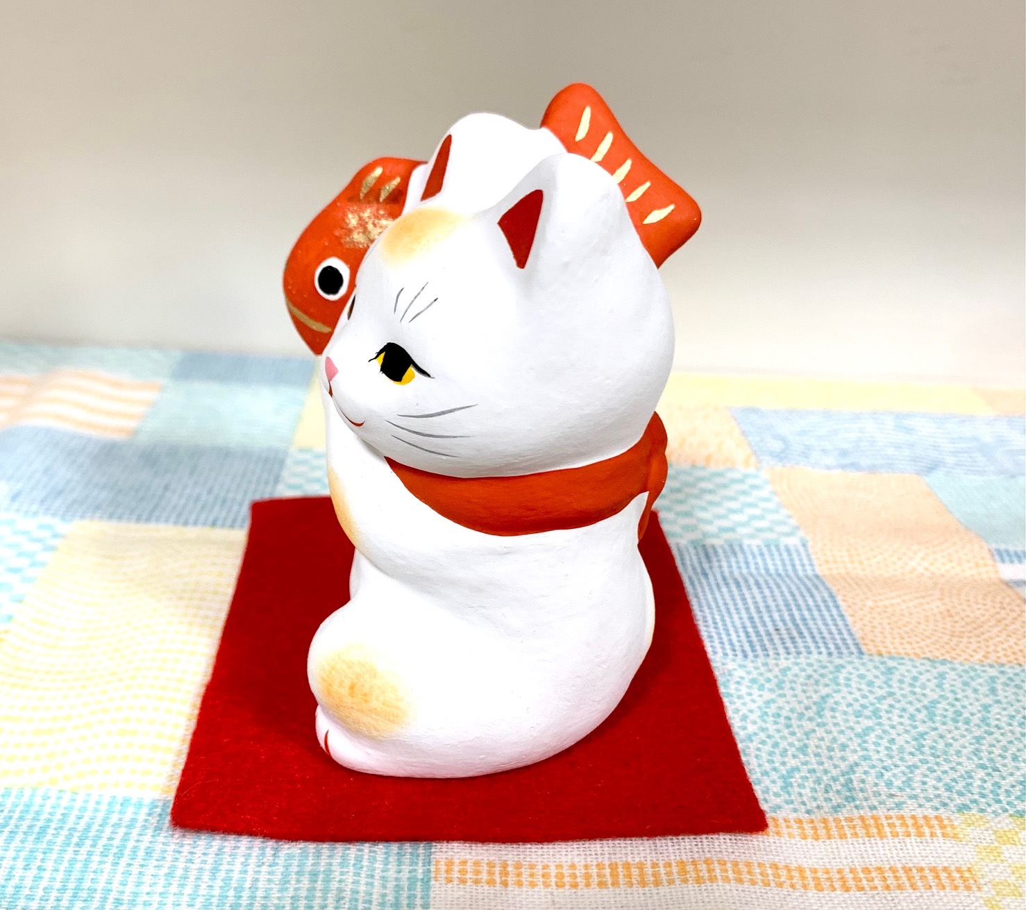 ★お取り寄せ★土人形招き猫・たいかつぎくん