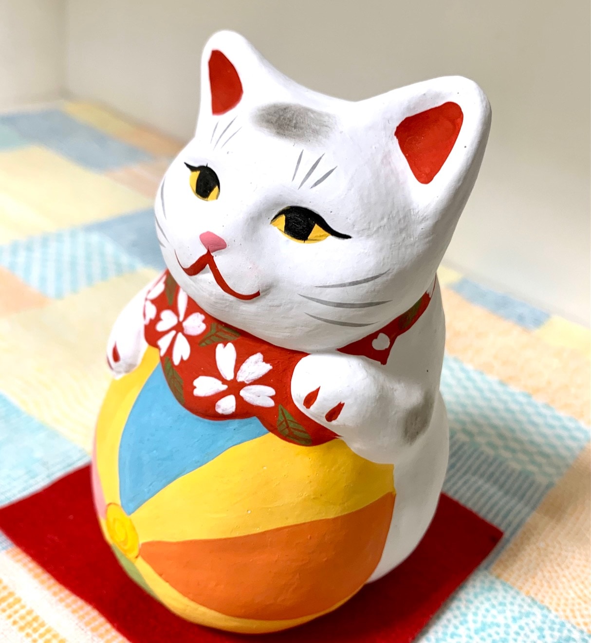 ★お取り寄せ★土人形招き猫・まりちゃん