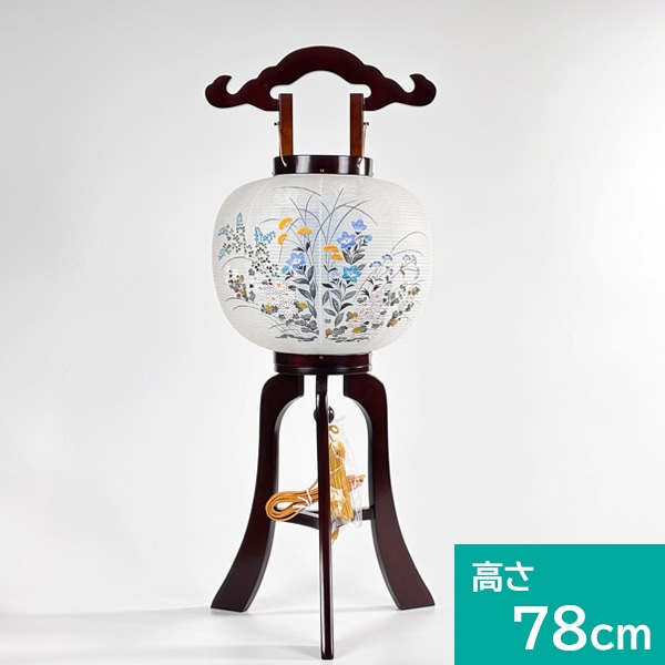 【伝統型提灯】 桔梗 10号 木製 MG（回転式）高さ78cm