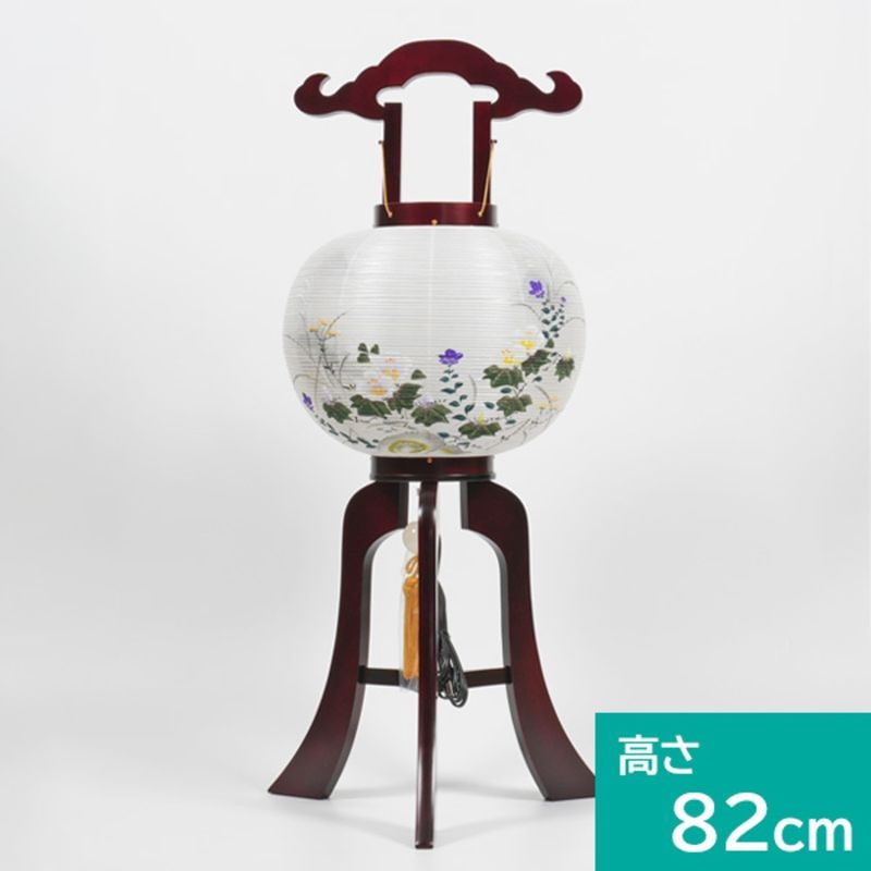 【伝統型提灯】 華翠 紫檀調 木製 （回転式） 高さ82cm