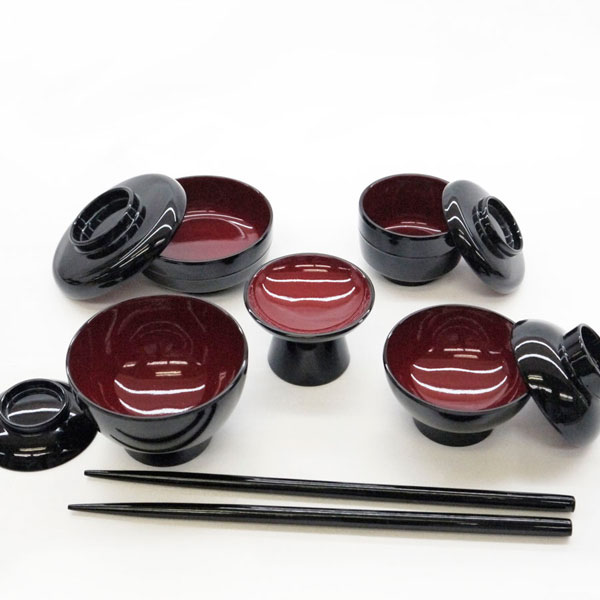 御膳】 章邦型 黒内朱（5.5寸） | 御膳 | お仏壇の浜屋オンラインショップ