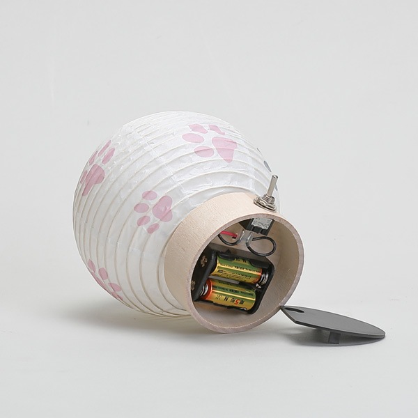 モダン提灯】 ミニ提灯 肉球 コードレス 高さ12cm | 提灯,モダン