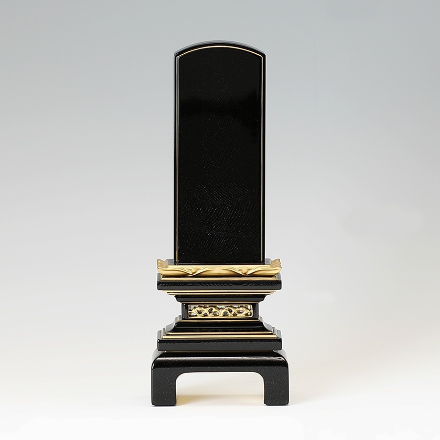 【位牌】 さざれ波 文字彫1名込 4寸