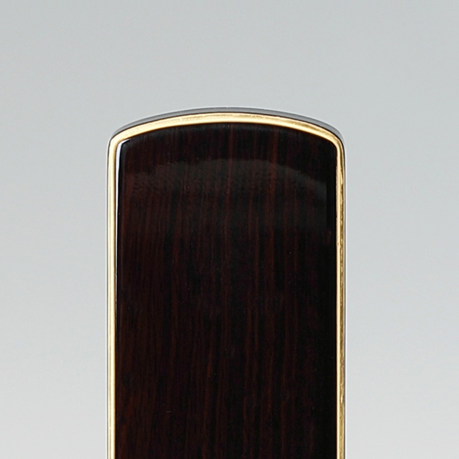 【位牌】 黒檀蓮付上呂門 宙 sora 文字彫1名込 3.5寸