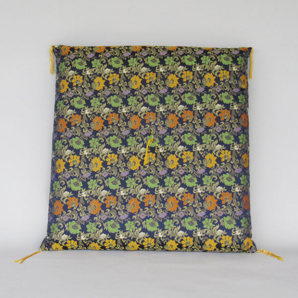 【座布団】 金襴座布団 天平唐花高尾錦 紺