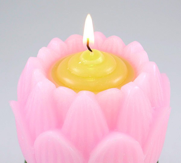 【ローソク】 ブロンマ ピンク 台付1入