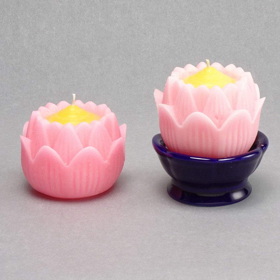 【ローソク】 ブロンマ ピンク 台付1入