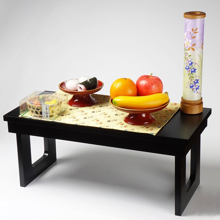 【お供え机】 折りたたみ 黒塗 20号