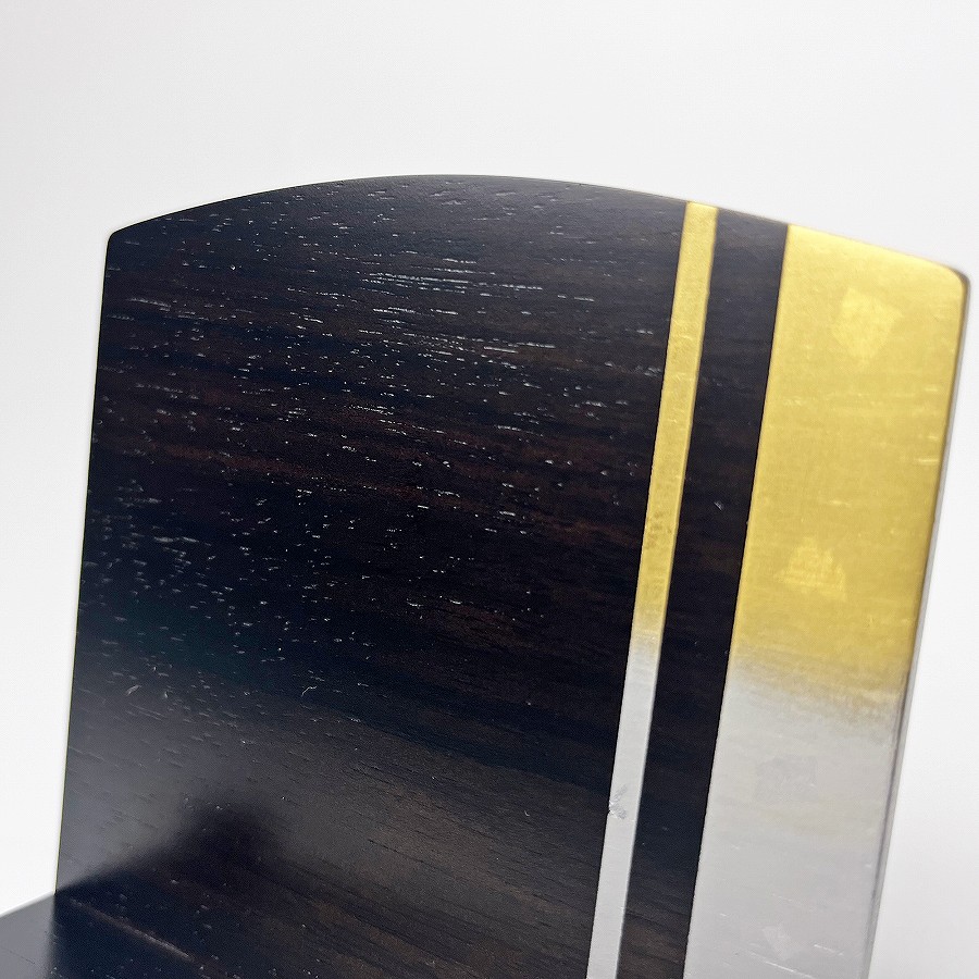 【過去帳台】 (背短) 黒檀 河邦 (3~3.5寸)