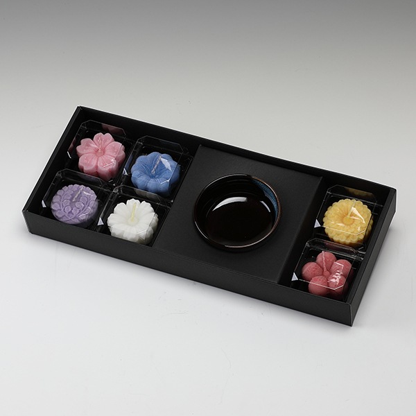 【進物ローソク】 あかりの花めぐり 6ヶセット