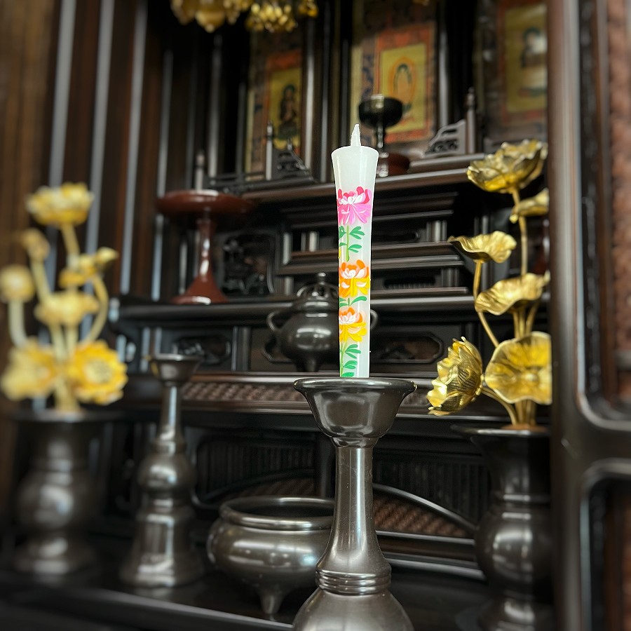 【進物ローソク】 四季の花（手描）