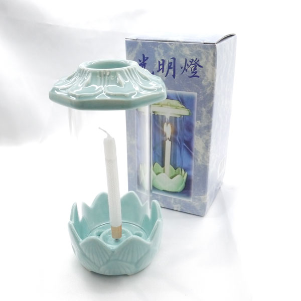 【墓参用仏具】 墓用ローソク立 光明灯（大）