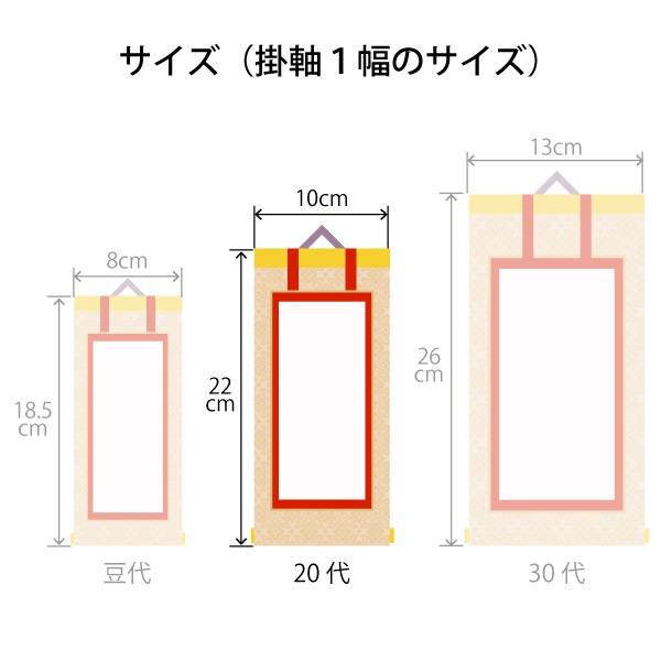 【掛軸セット】 真宗高田派用 絹本 中サイズ