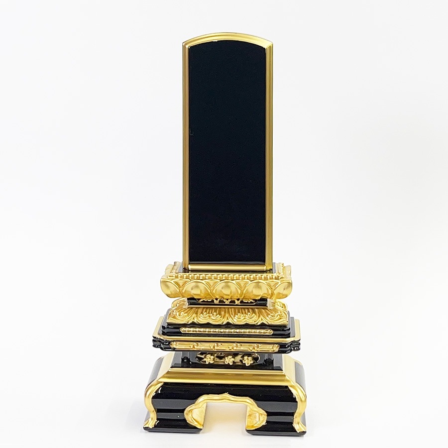 【位牌】 呂色千倉座面粉 文字彫1名込 4寸