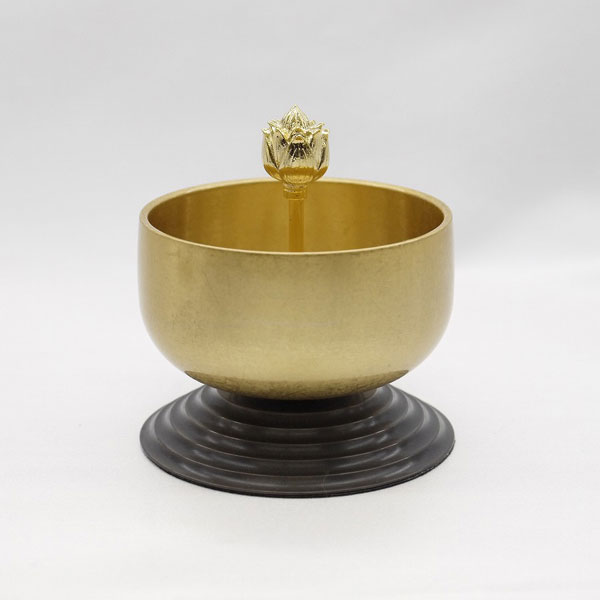 【おリン】 音ずれ 金結晶(リン棒・台付)