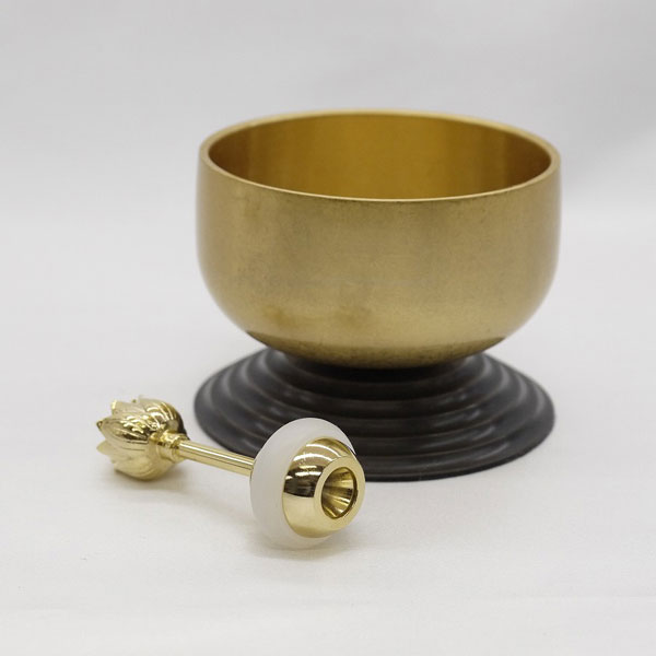 【おリン】 音ずれ 金結晶(リン棒・台付)