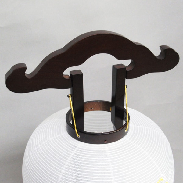 【伝統型提灯】 9号 ブラウン 菊桔梗 MG（回転式）高さ71cm