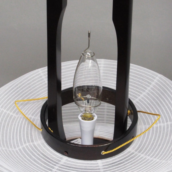 【伝統型提灯】 9号 ブラウン 菊桔梗 MG（回転式）高さ71cm