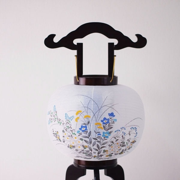 【伝統型提灯】 桔梗 10号 木製 MG（回転式）高さ78cm