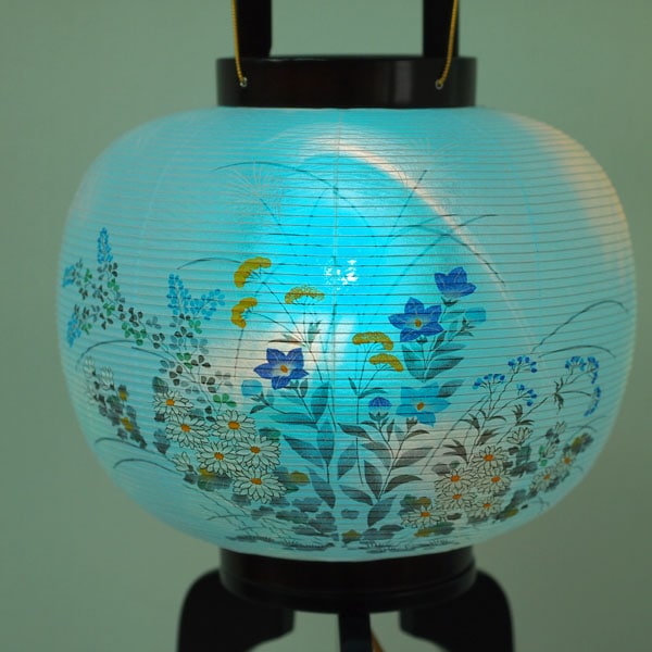 【伝統型提灯】 桔梗 10号 木製 MG（回転式）高さ78cm
