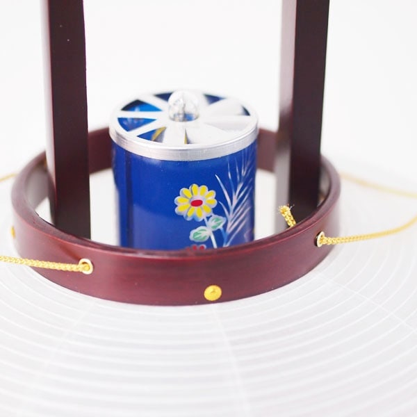 【伝統型提灯】 花の都 木製 (回転式)高さ69cm